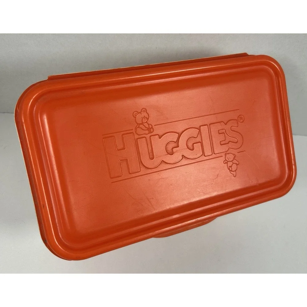 VTG 90's Huggies Baby Wipes Plastic Container Red Lid Empty Movie Prop Collector